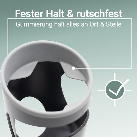 Zamboo Portabevande per passeggino e carrozzina - Nero Grigio