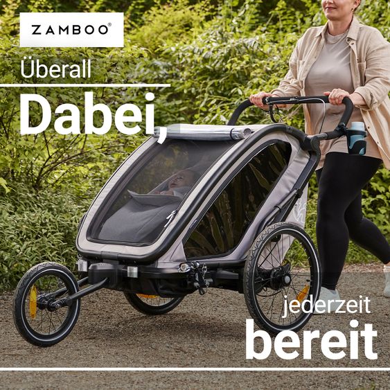Zamboo Portabevande per passeggino e carrozzina - Nero Grigio