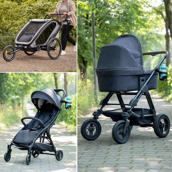 Zamboo Portabevande per passeggino e carrozzina - Nero Grigio