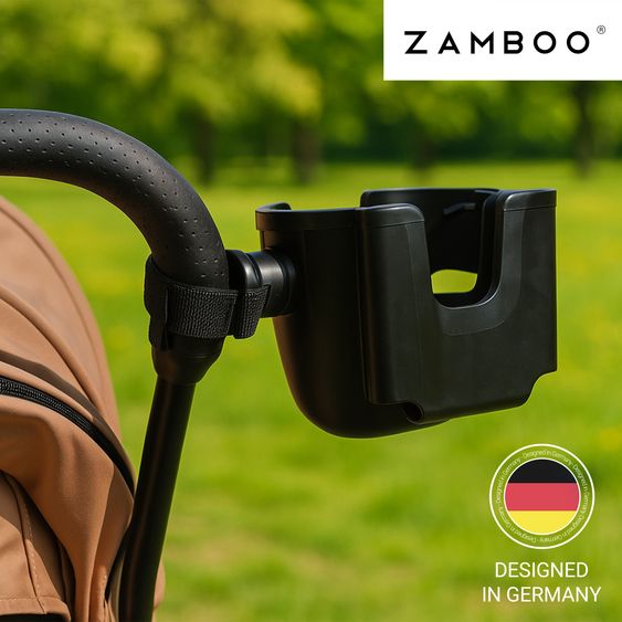 Zamboo Getränkehalter mit Smatphone-Halterung für Buggy und Kinderwagen