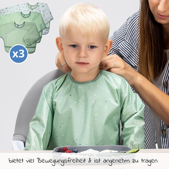 Zamboo Hochstuhl - im Sparset inkl. Sitzverkleinerer, Esslern-Teller & 3 Ärmellätzchen