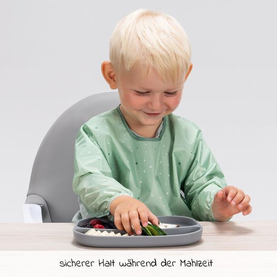 Zamboo Hochstuhl - im Sparset inkl. Sitzverkleinerer, Esslern-Teller & 3 Ärmellätzchen