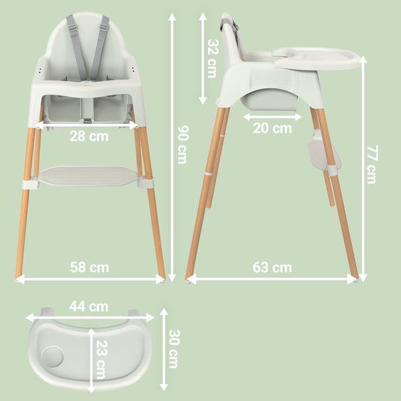 Zamboo Hochstuhl - im Sparset inkl. Sitzverkleinerer
