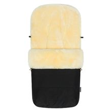 Sheepskin Footmuff Exclusive for buggy, sport and stroller - Black