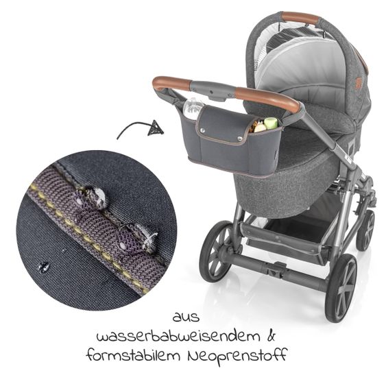 Zamboo Organizer Neopren für Kinderwagen und Buggy - Dunkelgrau