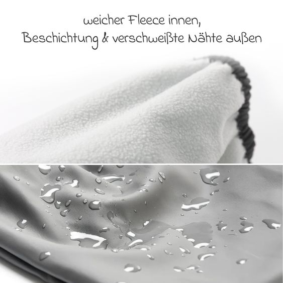 Zamboo Regenfüßlinge Overshoes mit Fleecefutter, wasserdicht und winddicht, mit Gummizug - Grau