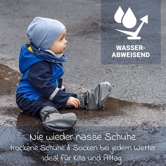 Zamboo Regenfüßlinge Overshoes, wasserdicht und winddicht, mit Gummizug - Grau