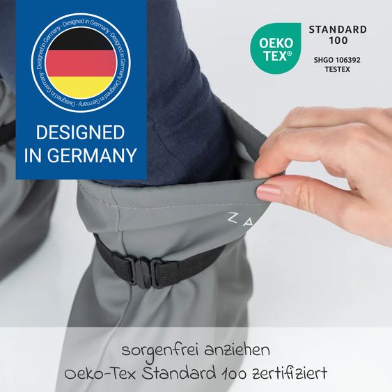Zamboo Regenfüßlinge Overshoes, wasserdicht und winddicht, mit Gummizug - Grau