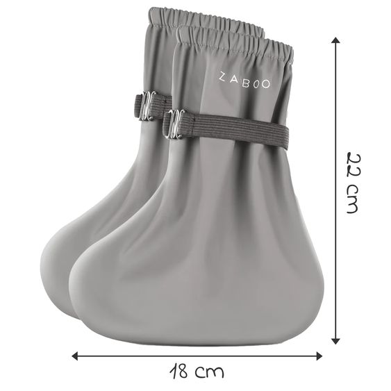 Zamboo Regenfüßlinge Overshoes, wasserdicht und winddicht, mit Gummizug - Grau
