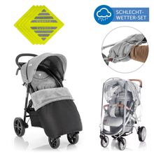 Foul weather set for stroller with leg cover