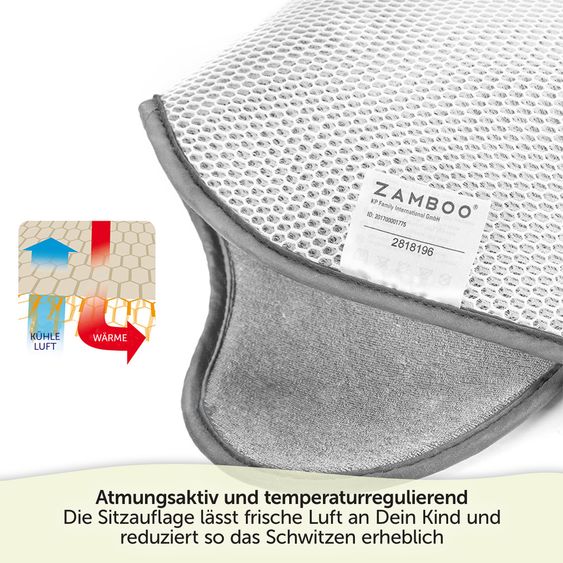 Zamboo Coprisedile per seggiolino auto Cool & Dry - Grigio