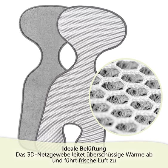 Zamboo Sitzauflage für Babyschale Cool & Dry - Grau