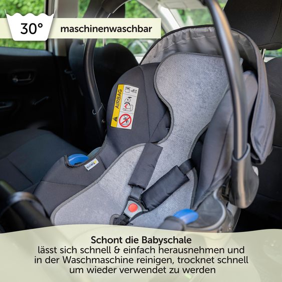 Zamboo Sitzauflage für Babyschale Cool & Dry - Grau