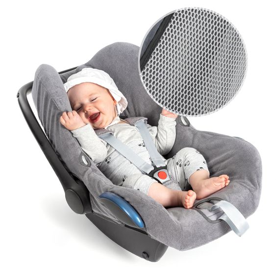 Zamboo Sommerbezug Cool & Dry für Babyschale Maxi-Cosi CabrioFix - Grau