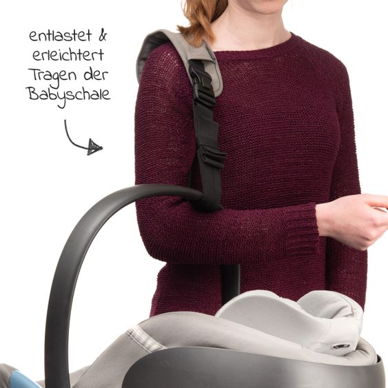 Zamboo Tragegurt für Babyschale - Grau