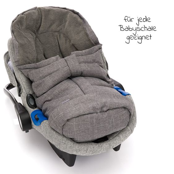 Zamboo Universal Down Footmuff for Car Seat & Baby Carrycot - Melange Light Grey