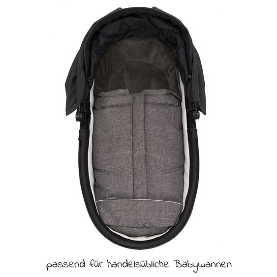 Zamboo Universal Down Footmuff for Car Seat & Baby Carrycot - Melange Light Grey