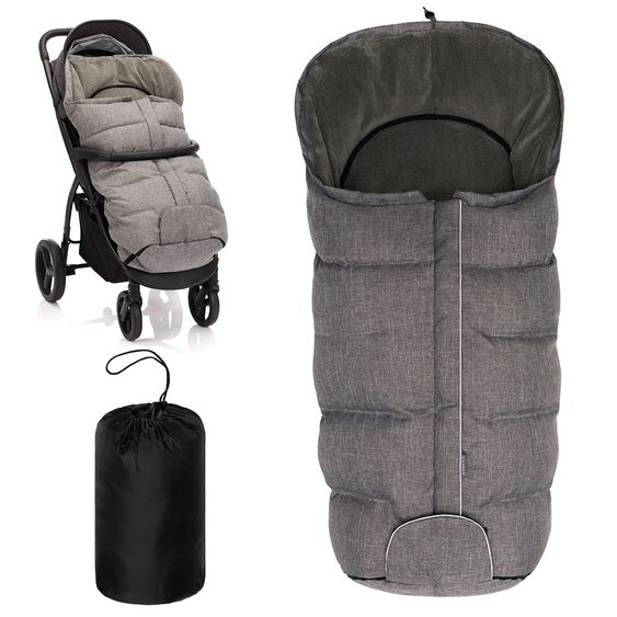 Zamboo Universal Down Footmuff for Stroller & Buggy - Melange Light Grey