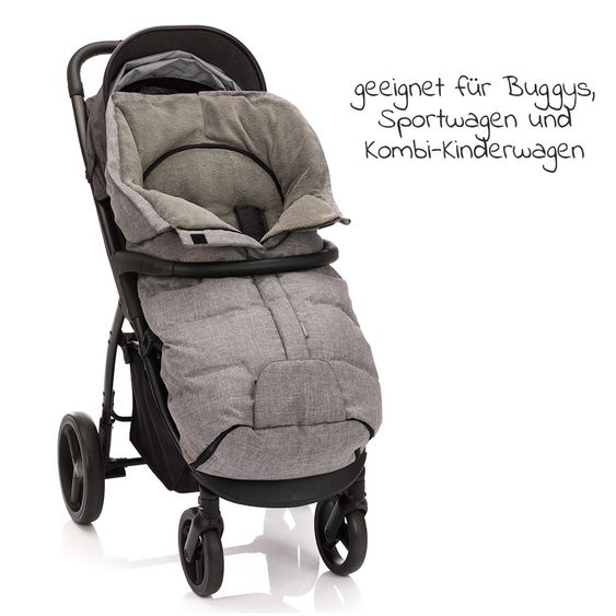 Zamboo Universal Down Footmuff for Stroller & Buggy - Melange Light Grey