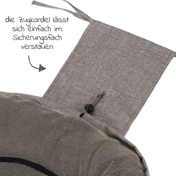 Zamboo Universal Daunen-Fußsack für Kinderwagen & Buggy - Melange Hellgrau