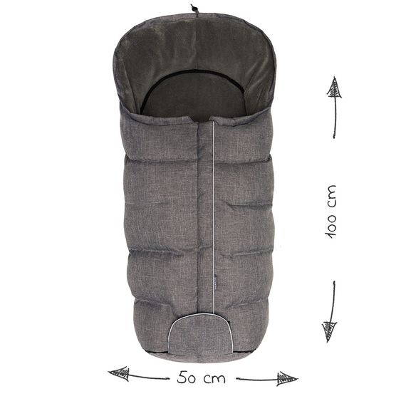 Zamboo Universal Down Footmuff for Stroller & Buggy - Melange Light Grey