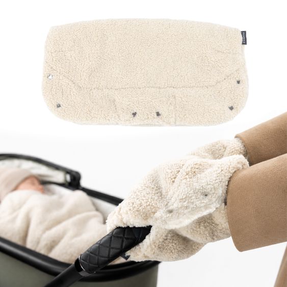 Zamboo Moufles Universelles Pour Poussette & Buggy - Teddy - Beige