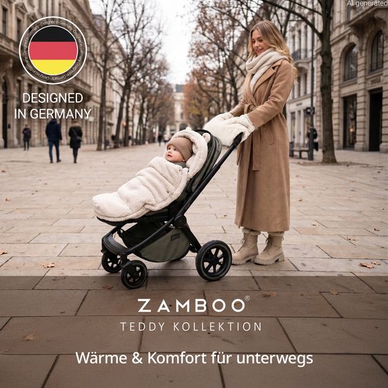 Zamboo Moufles Universelles Pour Poussette & Buggy - Teddy - Beige
