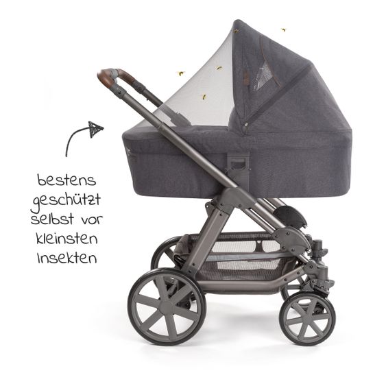 Zamboo Universal Insektenschutz / Mückennetz für Kinderwagen, Buggy - Grau