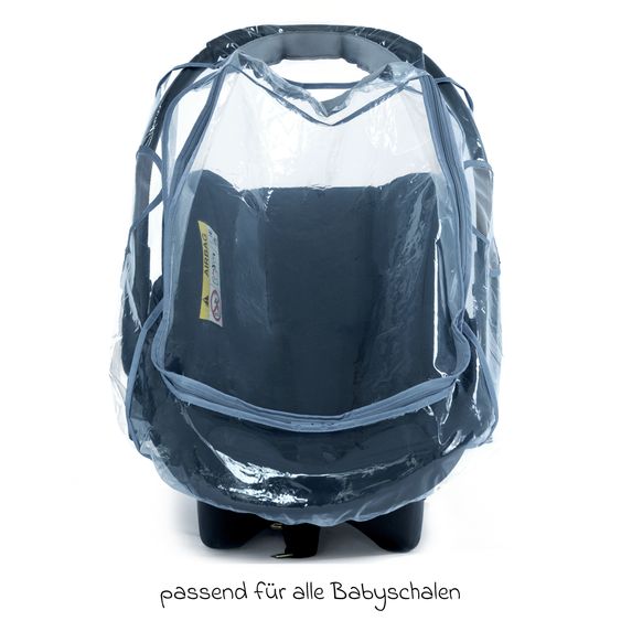 Zamboo Universal Regenschutz für Babyschale mit Reißverschluss (z.B. Maxi-Cosi, Cybex, Römer)