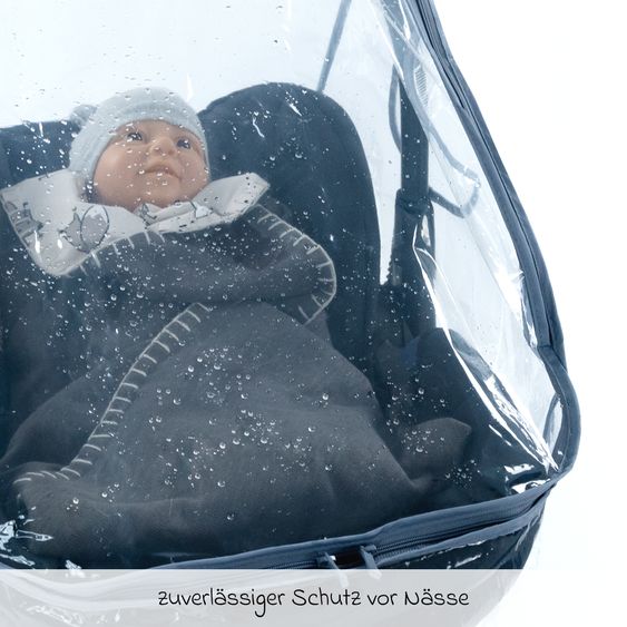 Zamboo Universal Regenschutz für Babyschale mit Reißverschluss (z.B. Maxi-Cosi, Cybex, Römer)