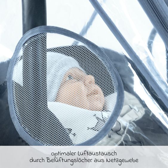 Zamboo Universal Regenschutz für Babyschale mit Reißverschluss (z.B. Maxi-Cosi, Cybex, Römer)