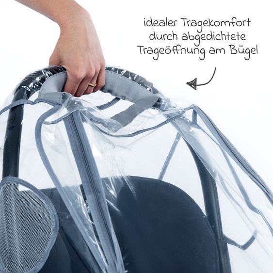 Zamboo Universal Regenschutz für Babyschale mit Reißverschluss (z.B. Maxi-Cosi, Cybex, Römer)