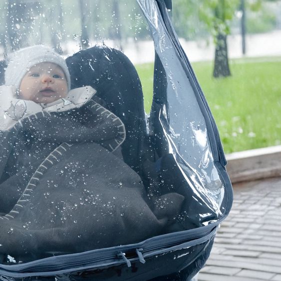 Zamboo Universal Regenschutz für Babyschale mit Reißverschluss (z.B. Maxi-Cosi, Cybex, Römer)