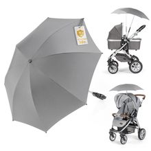 Universal Sonnenschirm für Kinderwagen und Buggy - Grau