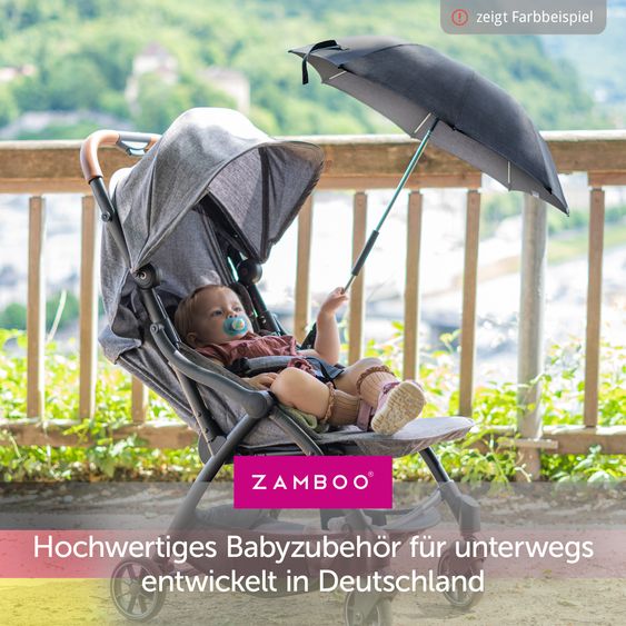 Zamboo Universal Sonnenschirm für Kinderwagen und Buggy - Grau