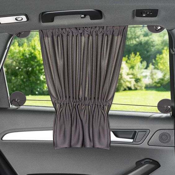 Zamboo Universal sun protection for your car with curtain function & UV protection - Anthracite