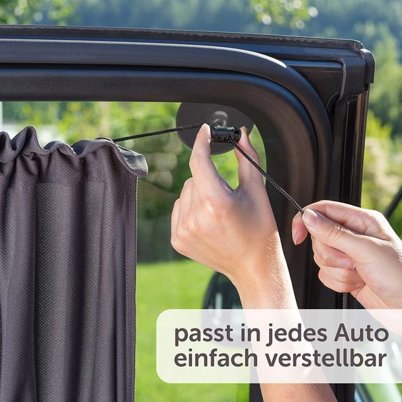 Zamboo Universal sun protection for your car with curtain function & UV protection - Anthracite