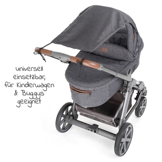 Zamboo Universal Sonnensegel Deluxe für Kinderwagen und Buggy - Grau