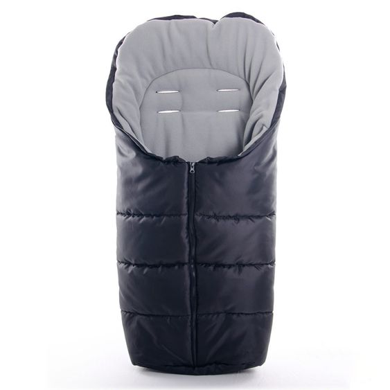 Zamboo Universal Thermo-Fußsack Basic für Kinderwagen und Buggy - Schwarz Grau