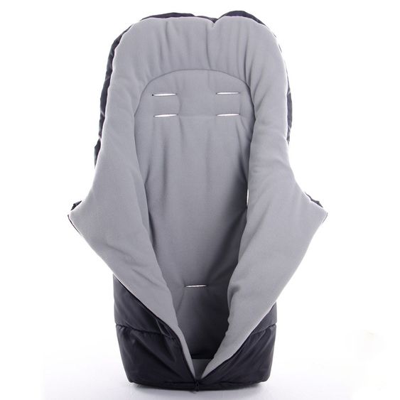 Zamboo Universal Thermo-Fußsack Basic für Kinderwagen und Buggy - Schwarz Grau