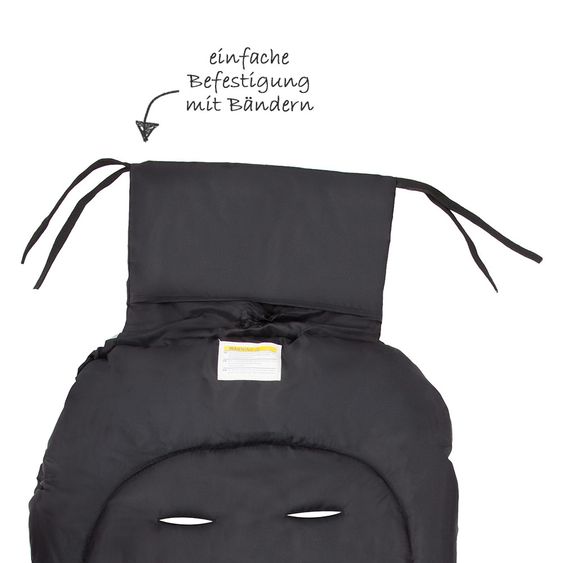 Zamboo Universal Thermo-Fußsack Basic für Kinderwagen und Buggy - Schwarz Grau
