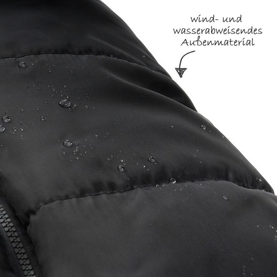 Zamboo Universal Thermo-Fußsack Basic für Kinderwagen und Buggy - Schwarz Grau