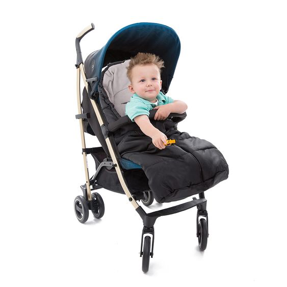Zamboo Universal Thermo-Fußsack Basic für Kinderwagen und Buggy - Schwarz Grau