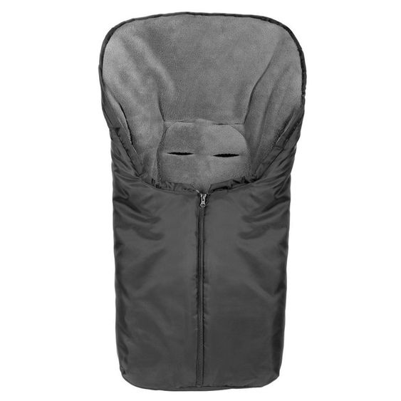 Zamboo Universal Thermo-Fußsack Comfort für Babyschale, Auto-Kindersitz und Babywanne - Schwarz Grau