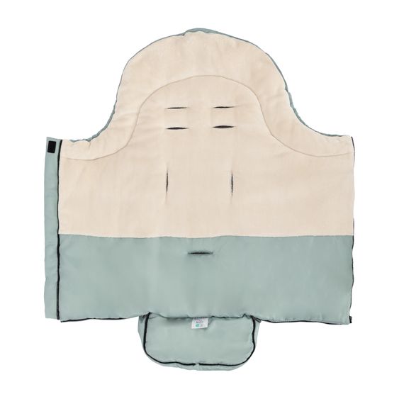 Zamboo Universal Thermo Fußsack Multifunktion Comfort für Kinderwagen und Buggy - Grün Beige