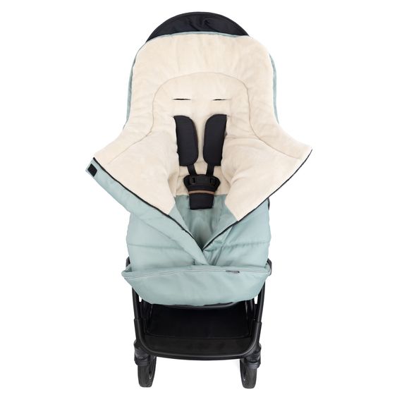 Zamboo Universal Thermo Fußsack Multifunktion Comfort für Kinderwagen und Buggy - Grün Beige
