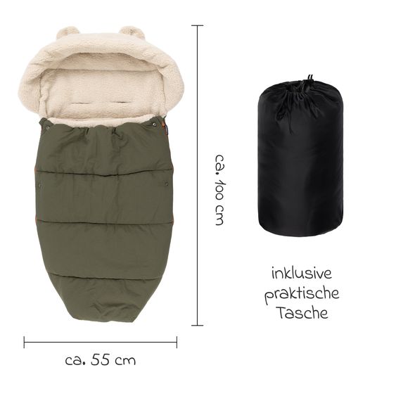 Zamboo Universal Fußsack für Kinderwagen & Buggy - Olivgrün