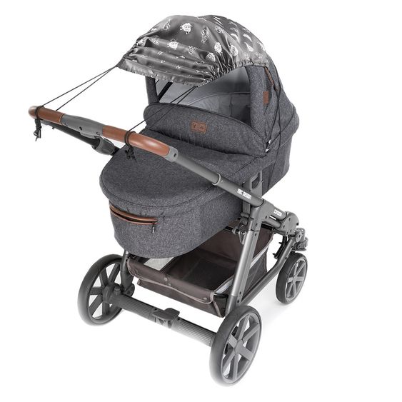 Zamboo Zamboo Sonnensegel für Kinderwagen - Schaf - Anthrazit