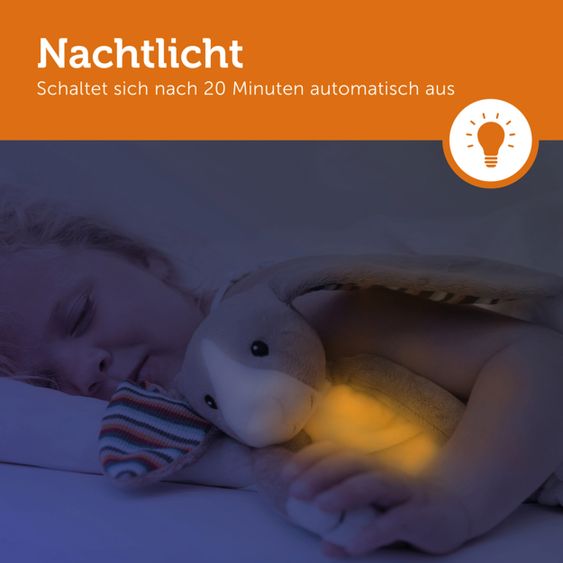 ZAZU Kuscheltier-Nachtlicht mit Musik - Bo der Hase