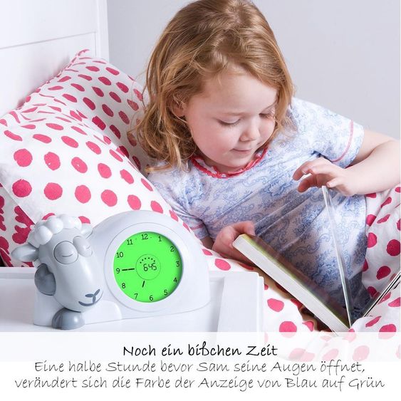 ZAZU Sleep Trainer & Night Light 2 in 1 Sam the Sheep - Grey